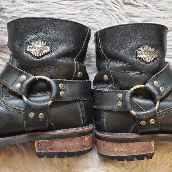 Men’s Harley Davidson Monterey Side Zip Up Boots 95002 - Picture 5 of 17